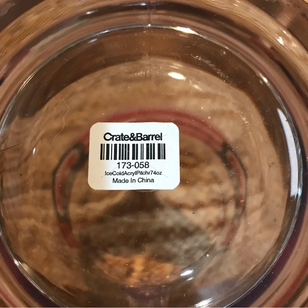 🍺Crate & Barrel Acrylic Beer Pitcher